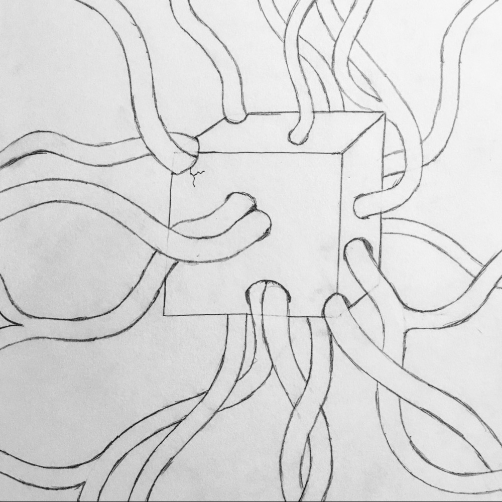 Original Abstract drawing by Hunter Hamilton.